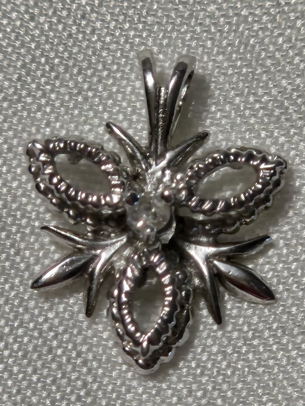 Sterling Snowflake With Diamond Pendant